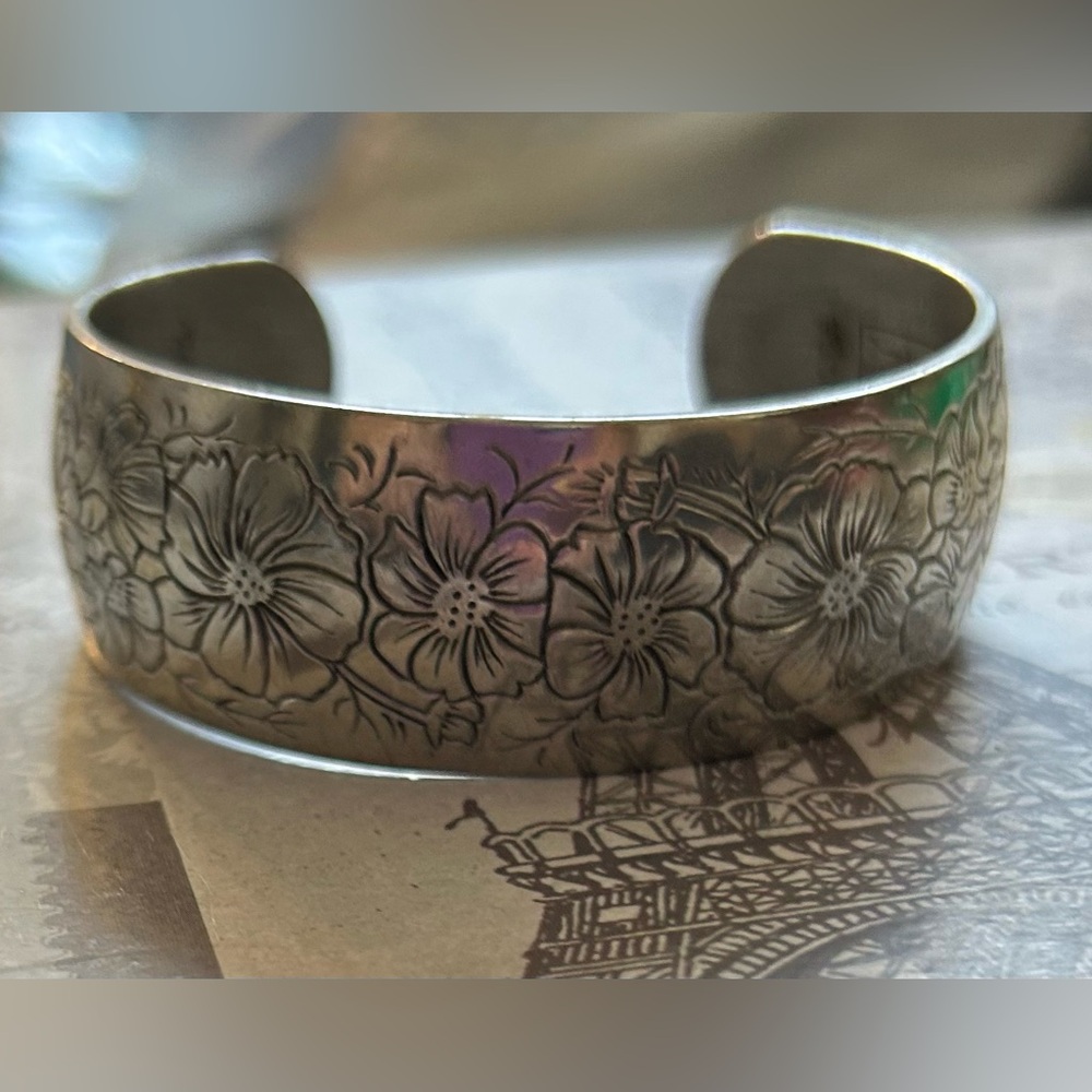 Kirk Stieff Pewter Vintage Cuff Bracelet